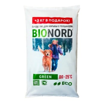 Противогололёдный реагент Бионорд «Грин» (23 кг)