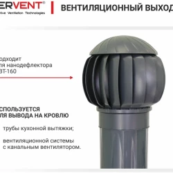 Вентиляционный выход неизолированный Gervent, 160 мм
